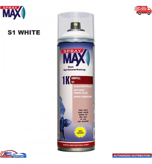 SPRAYMAX 680420 1K UNIFILL PRIMER AEROSOL 500ML - S1 WHITE